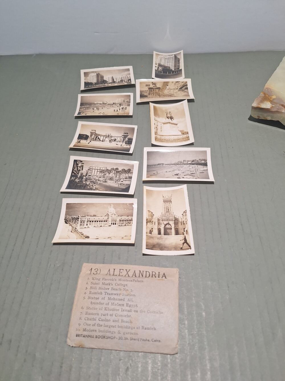 Vintage Alexandria Egypt Photo Lot Britannia Bookshop Souvenir Prints- Estate!